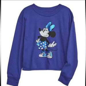 GAP KIDS|| Disney Minnie Mouse graphic tee long sleeve girls size M blue NWT